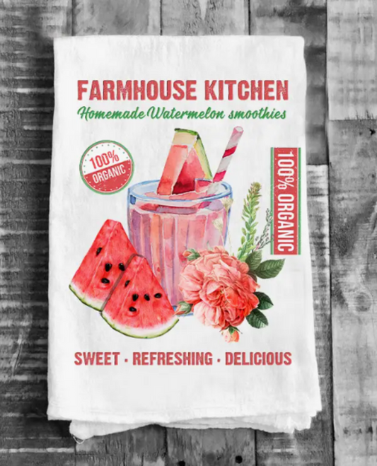Farmhouse Watermelon Smoothie Towel